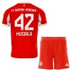 Koszulka FC Bayern Monachium Jamal Musiala 42 Dziecięcy Domowe 2025-26 Koszulki Piłkarskie Krótki Rękaw